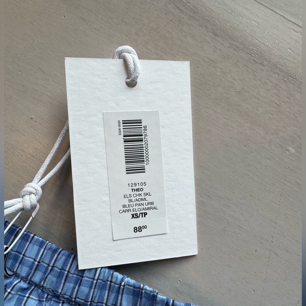 NWT Aritzia Blue Theo poplin Tiered Mini Skirt size xs - Picture 11 of 12